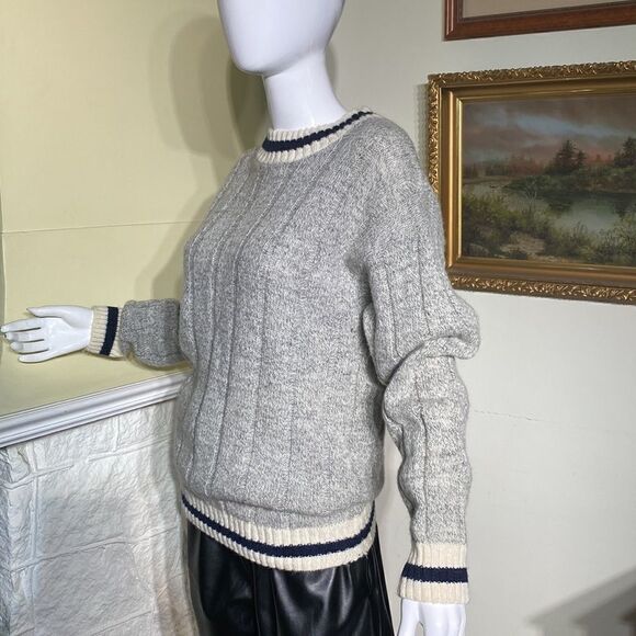 Vintage Daniel Hechter Wool Blend Cable Knit Preppy Sweater - Picture 2 of 16